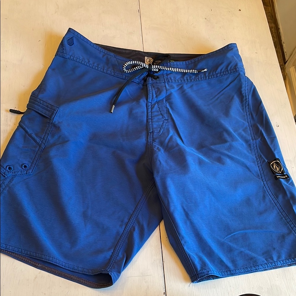 Volcom Blue Board Shorts Quick-Drying Swimwear